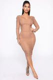 Midi Dress nude