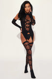 Making My Move Bodystocking 3 Piece Set - Black