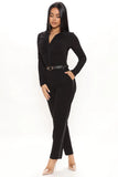 Cut The Check Ruched Bodysuit - Black
