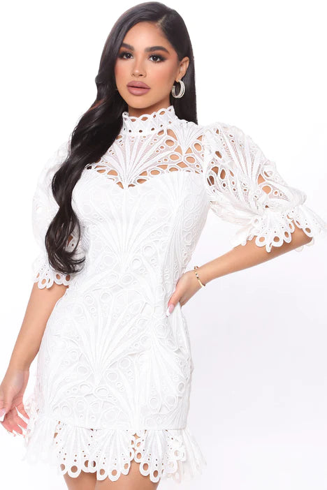 Lace mini dress