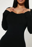 Seduction Pullover Dress - Black