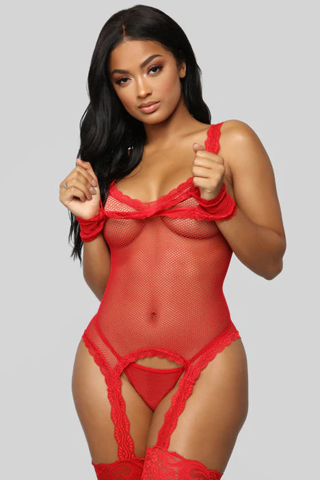 3 Pieces Set - Sexy Red