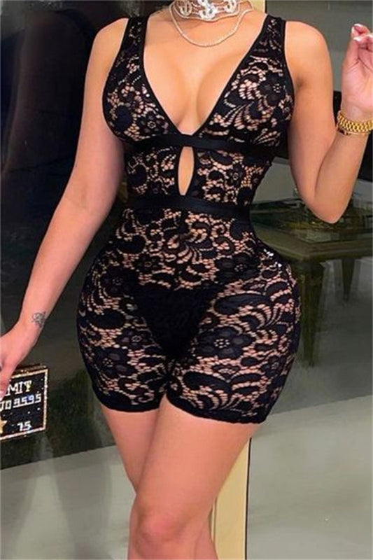 Short black jumpsuit