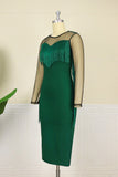 Tassel elegant midi dress