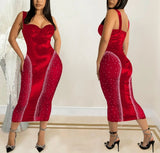 Red velvet dress 1