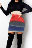 Elegant Casual Stretch Mini Dress