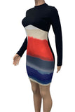Elegant Casual Stretch Mini Dress