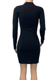 Elegant Casual Stretch Mini Dress