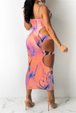 Mini elastic midi dress
