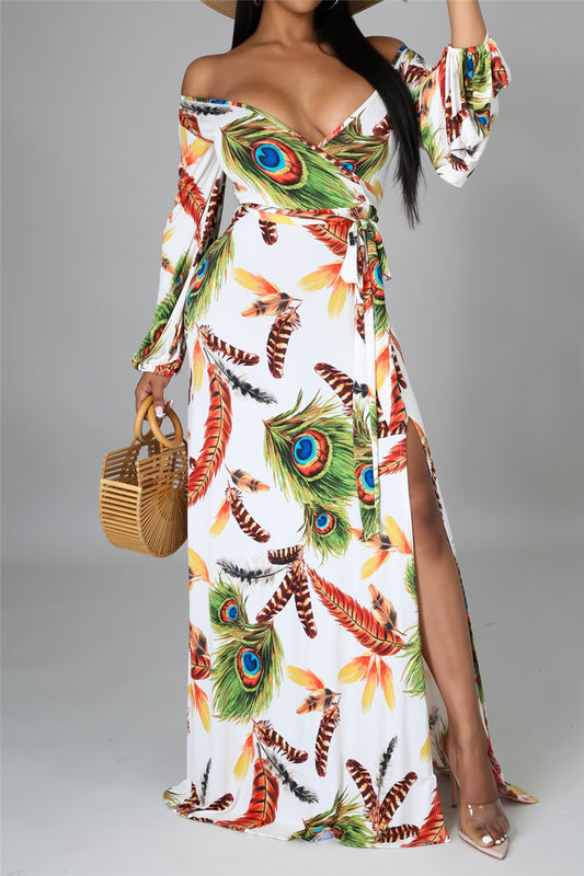 Floral print maxi dress