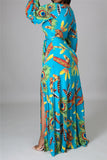 Floral print maxi dress