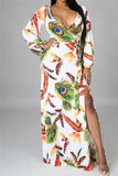 Floral print maxi dress