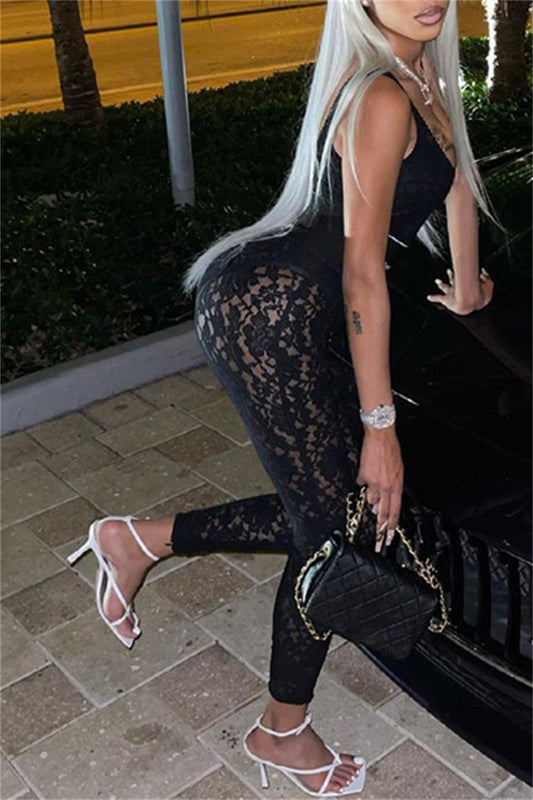 black jumpsuit