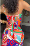 Colorful two-piece swimsuit