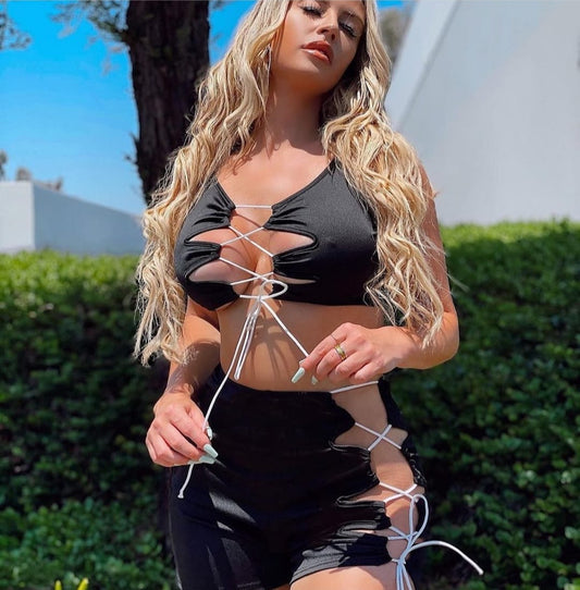 Sexy black two pieces