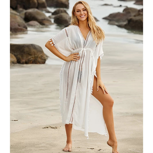 White beach dress