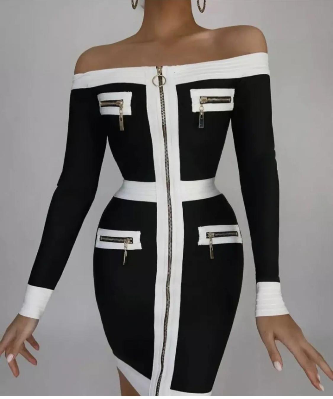 Black and white dress