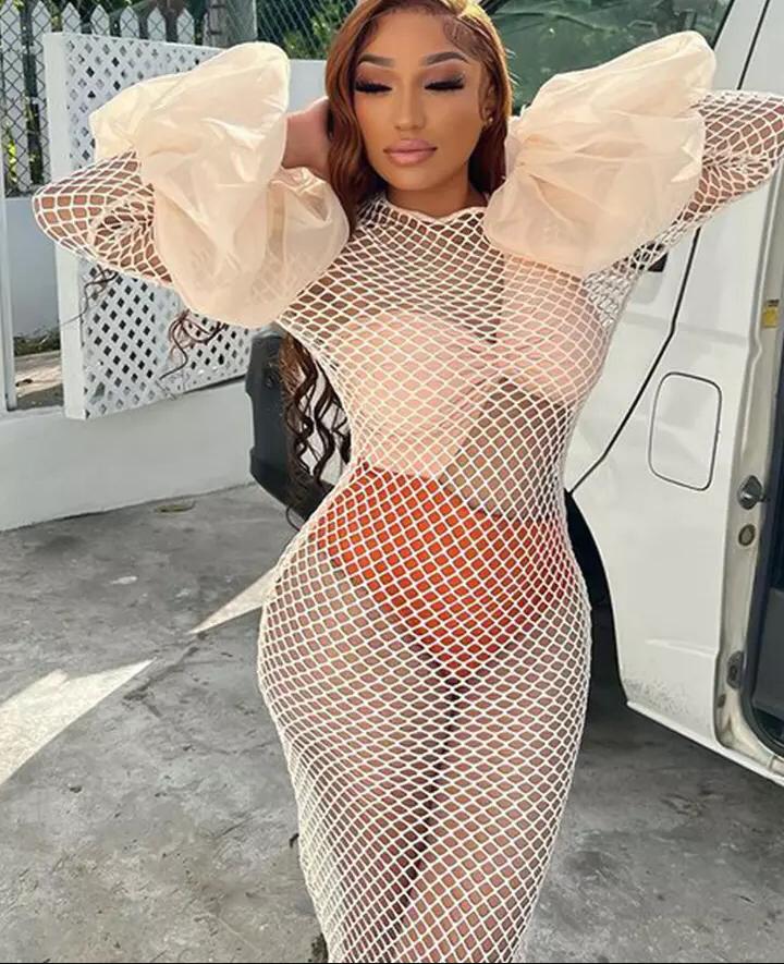 Long Mesh Dress