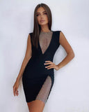 Black dress with crystals